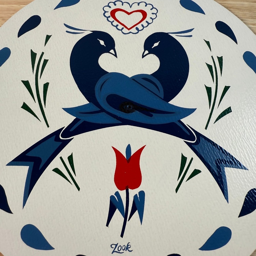 Vintage Jacob Zook Love and Friendship Hex Sign Decorative Wall Hanging Folk Art - Picture 3 of 9